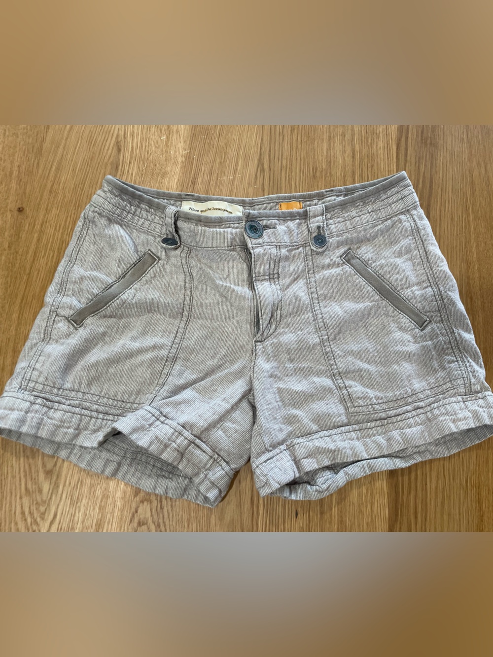Pilcro Light Gray Linen Women’s Shorts
